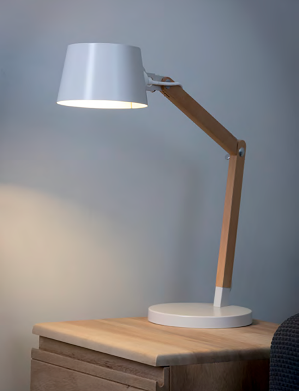 Contemporary floor lamps, table lamps, desk lamps, pendants and shades in a variety of materials.