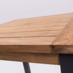 Atlantic Square Outdoor Dining Table - Anthracite / Teak - Image 4