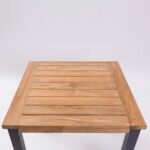 Atlantic Square Outdoor Dining Table - Anthracite / Teak - Image 3