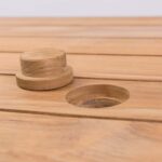Atlantic Square Outdoor Dining Table - Anthracite / Teak - Image 2