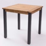 atlantic outdoor dining table - square - teak / anthracite