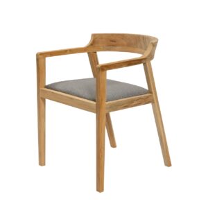 hampstead dining chair - 3q view of teak dining chair with