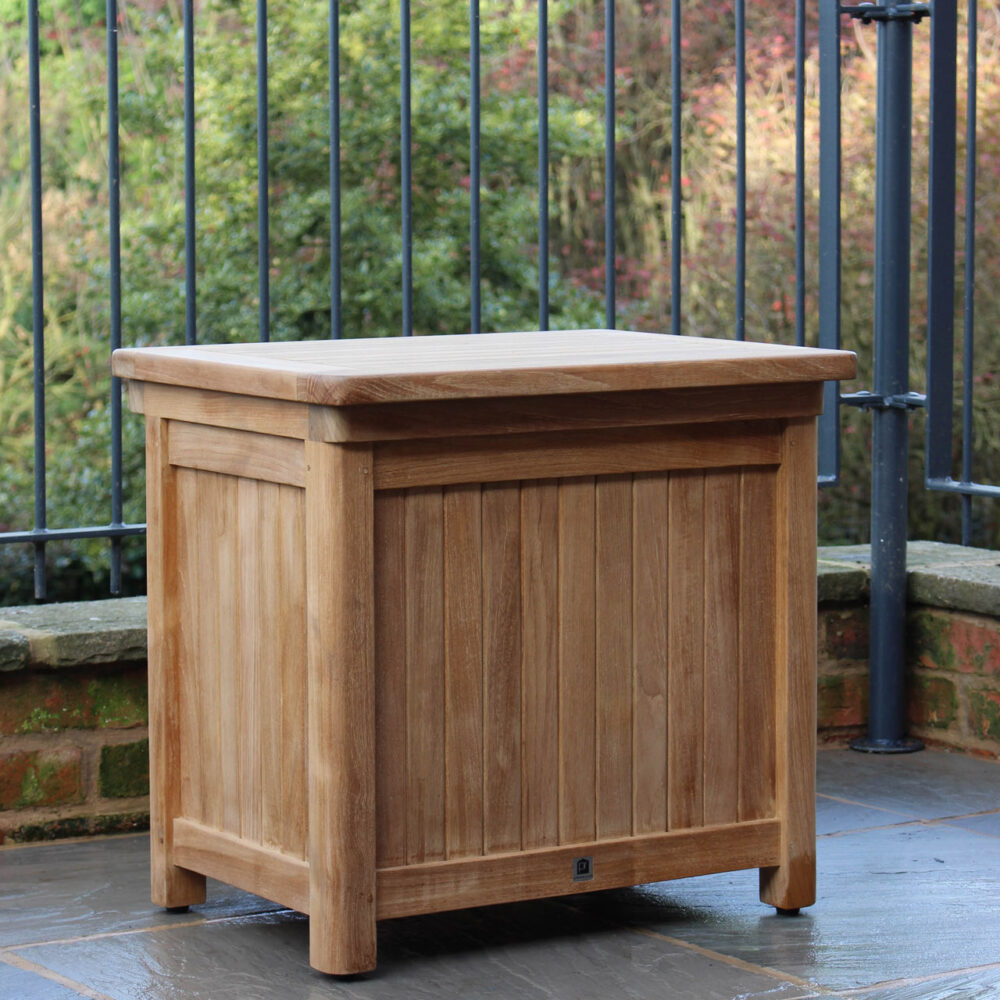 carmel wooden ice chest and occasional table - teak