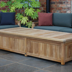 carmel outdoor storage chest / coffee table - teak