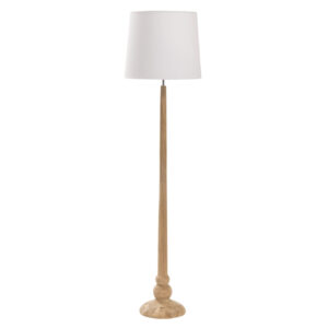 vienna turned wooden floor lamp - natural