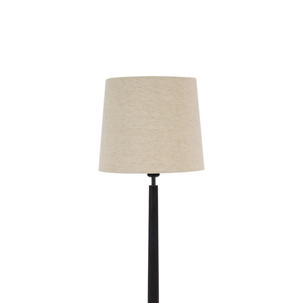 vienna table lamp base - turned tall wooden lamp base - earth brown version