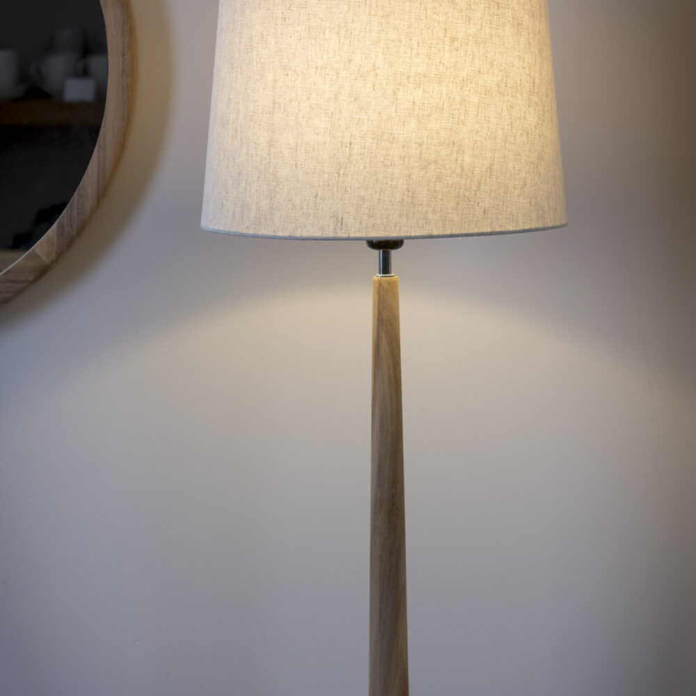 vienna table lamp base - turned tall wooden lamp base - mood