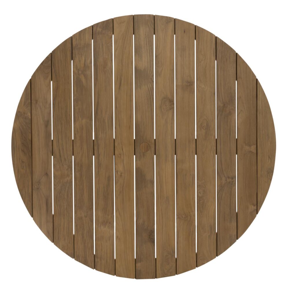 antibes 130cm dia outdoor table top - teak