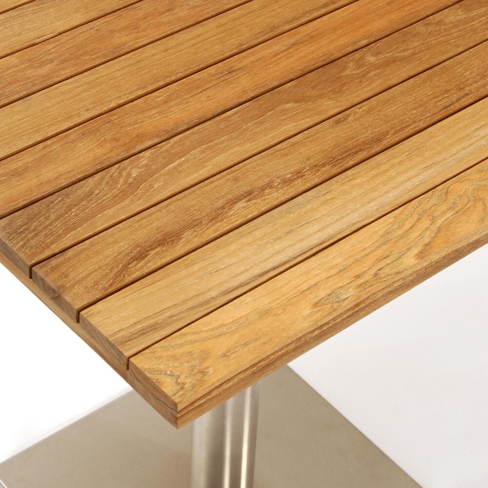 Antibes square top - teak - detail