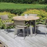 Rollo outdoor dining chairs & Atalntic table - kubu