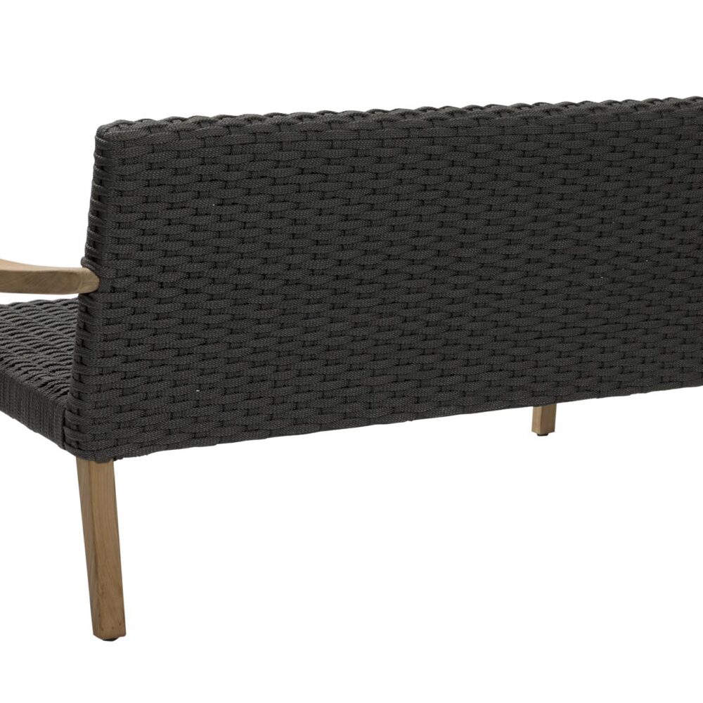 Gustav - outdoor sofa - rope / teak -rear view