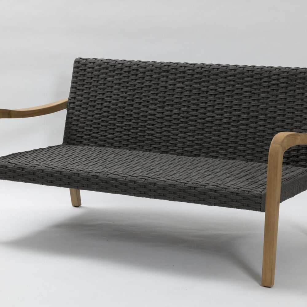 Gustav - outdoor sofa - rope / teak