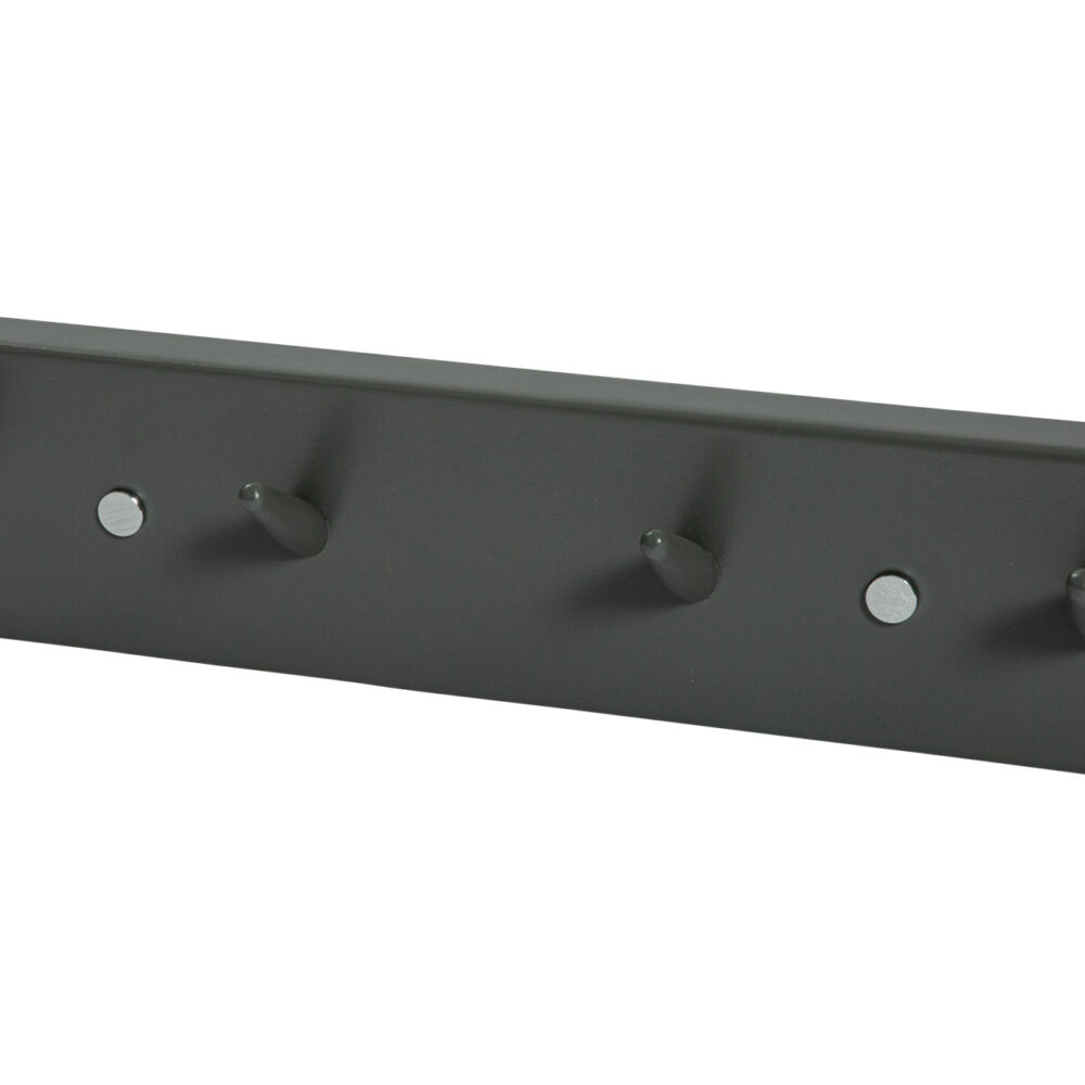 hancock painted wooden coat hook - dark grey
