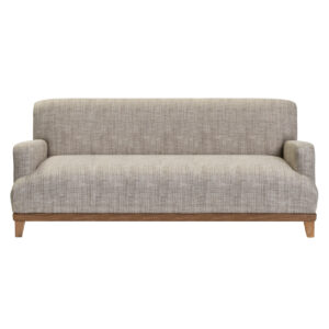 hove 3 seat sofa - scandi style sofa with wooden base in light grey fabric