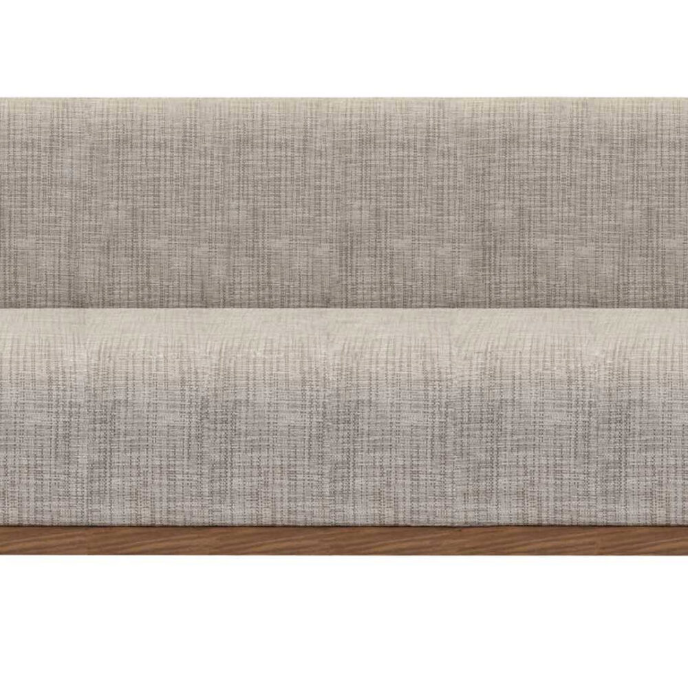 hove 3 seat sofa - scandi style sofa with wooden base in light grey fabric