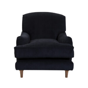 Lewes upholstered armchair - classic contemporary - dark grey