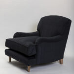Lewes upholstered armchair - classic contemporary - dark grey