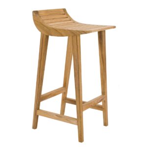 menton wooden outdoor barstool - teak