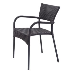 rollo dining chair - slate - with anthracite legs. rollo outdoor dining armchair - fully stackable