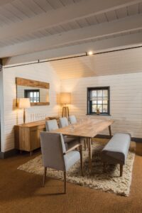 shoreditch 230 dining table - shoreditch backless bench, shoreditch dining chairs and block mirror