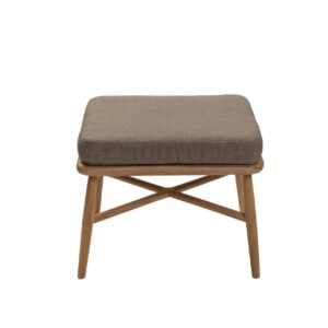 shoreditch wooden footstool with upholstered pad