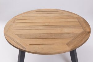 atlantic 120 outdoor dining table - teak top detail