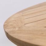 atlantic 90 outdoor dining table - teak top detail