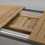 atlantic extending table - extension leaf detail - butterfly extension leaf, hidden beneath the table top
