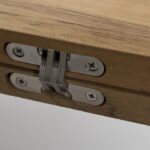 atlantic extending table - extension leaf detail - hinges on butterfly extension leaf
