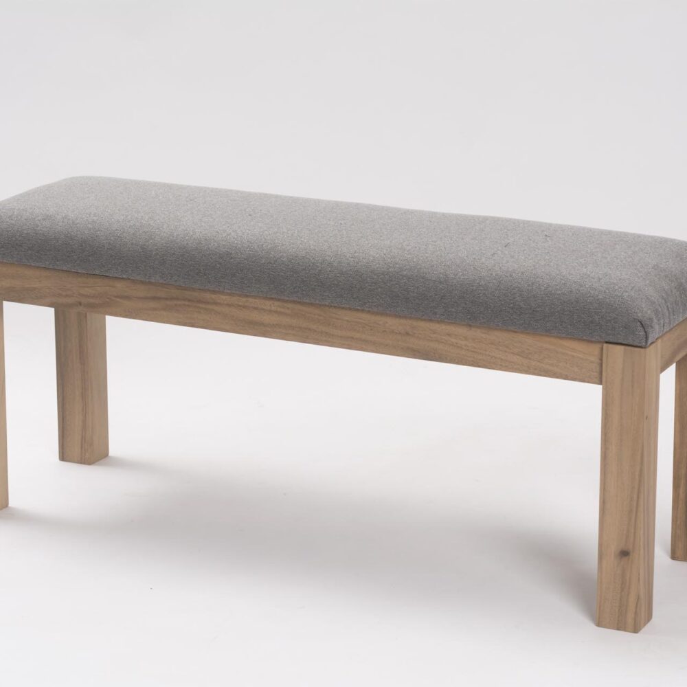 chameleon wooden bench with upholstered seat