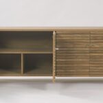 chameleon sideboard - with doors open. Shown with metal feet and handles