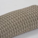 islay throw - peatland - knitted cotton throw in basket weave