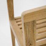menton outdoor armchair - teak - arm detail