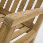 menton outdoor armchair - teak - detail