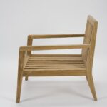 menton outdoor armchair - teak - profile