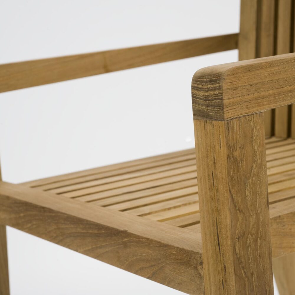 menton dining armchair - arm detail