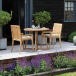 menton dining armchairs with kinsale 90 table - teak