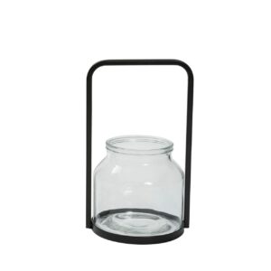 moria hurricane lamps - medium 30cm - clear glass / black metal