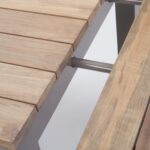 reclaim dining table extension - teak / kubu detail