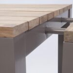 reclaim dining table extension - teak / kubu detail