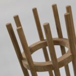 spindle wooden floor lamp - detail