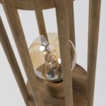 spindle wooden floor lamp - detail