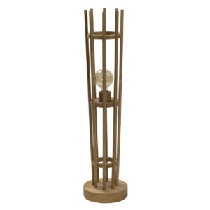 spindle floor lamp - teak