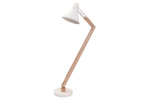 strand adjustable floor lamp - soft white / wood