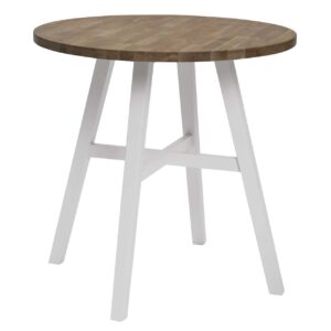 tenby 60cm table - chalk - occasional table with wooden top and painted base