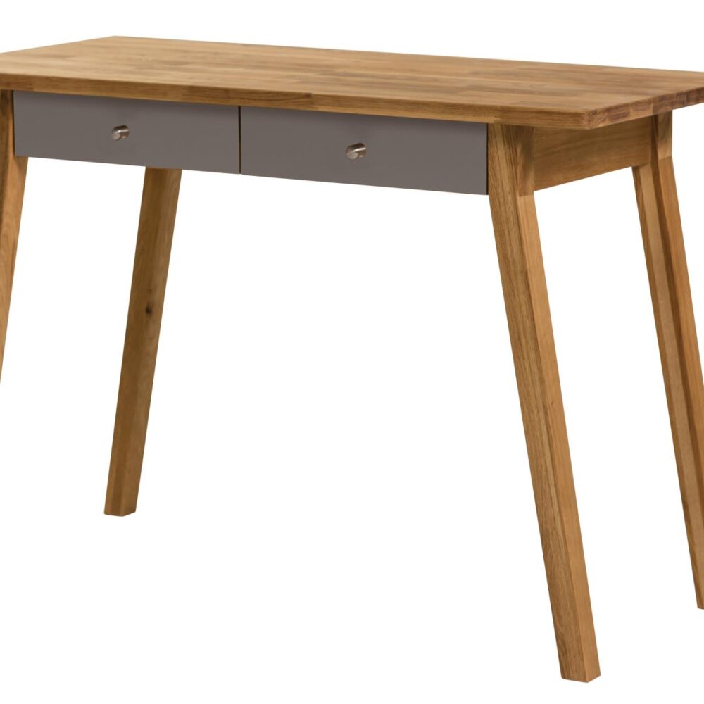 tenby desk shale - wooden desk with painted drawer fronts