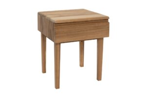 ark wooden bedside table - natural finish