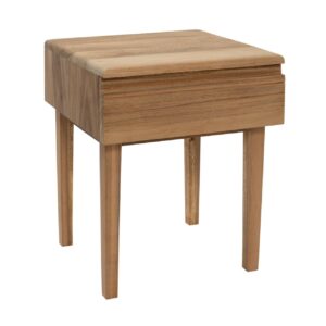ark wooden bedside table - natural finish