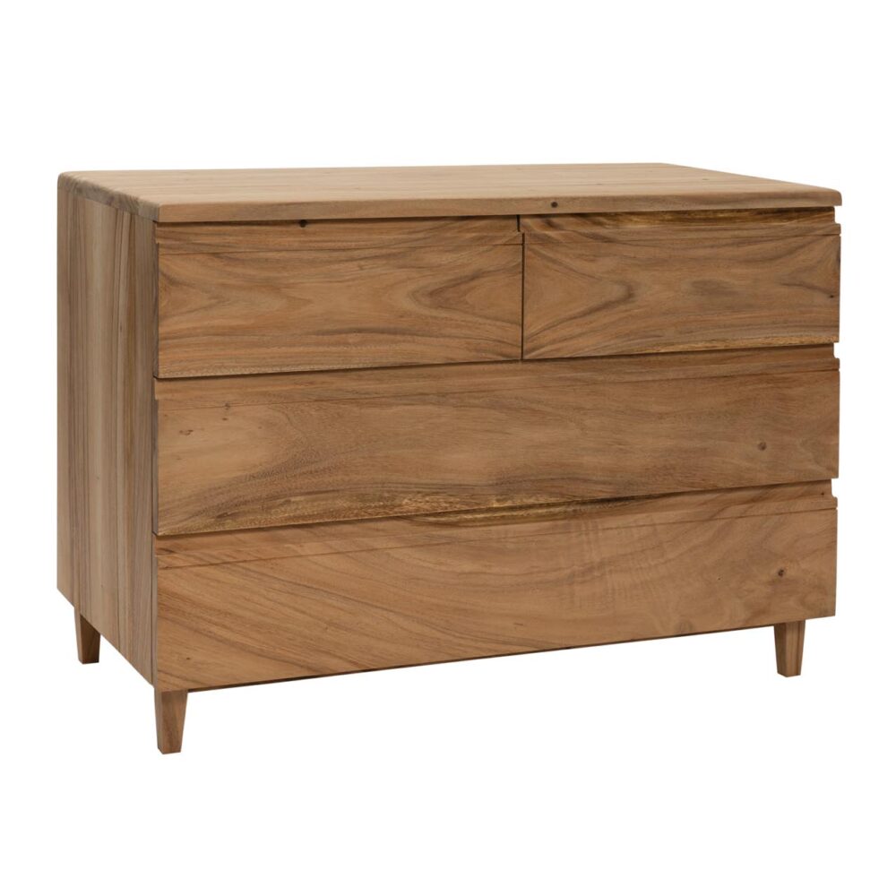 ark wooden chest of drawers - natural finish