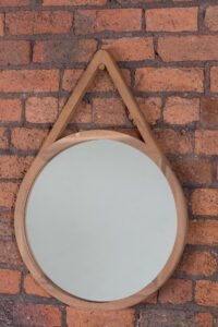 enso 60cm mirror - wooden teardrop shaped mirror